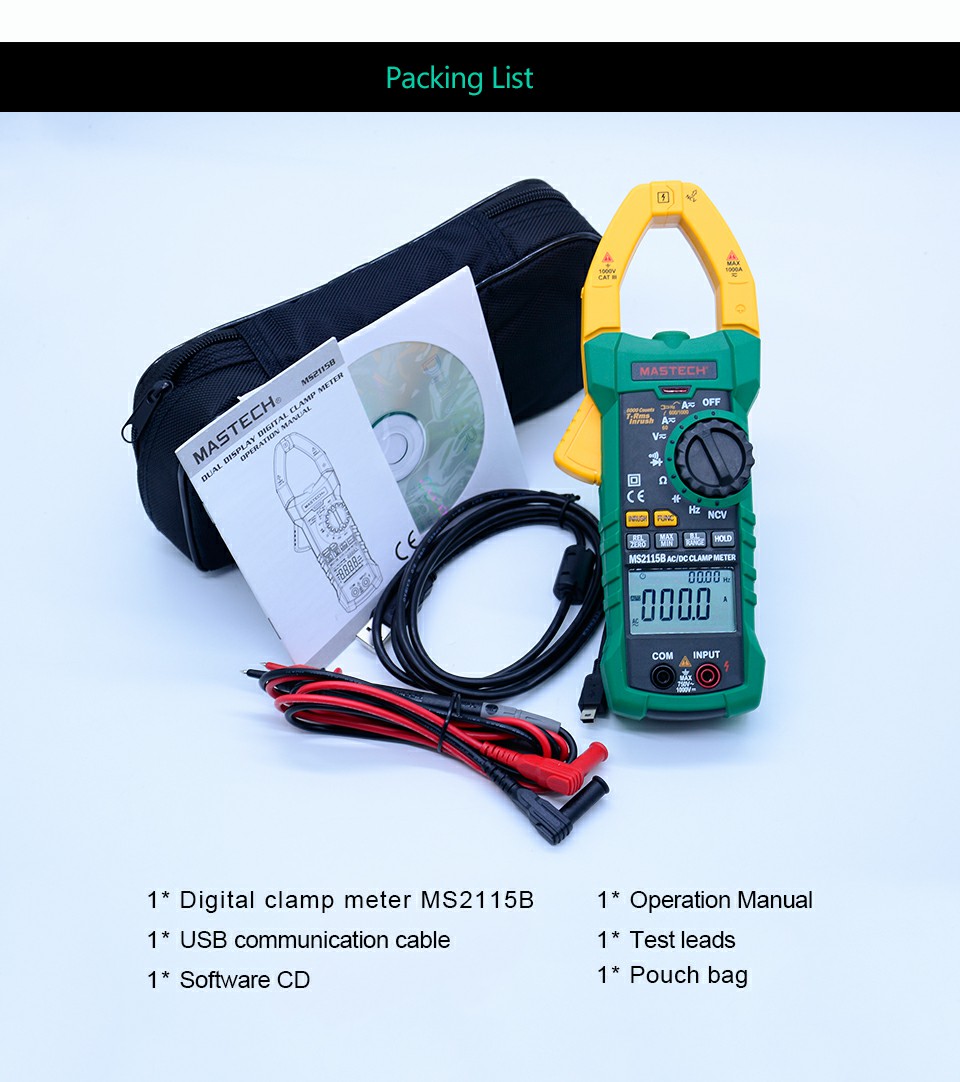 MS2115B Digital current clamp meter