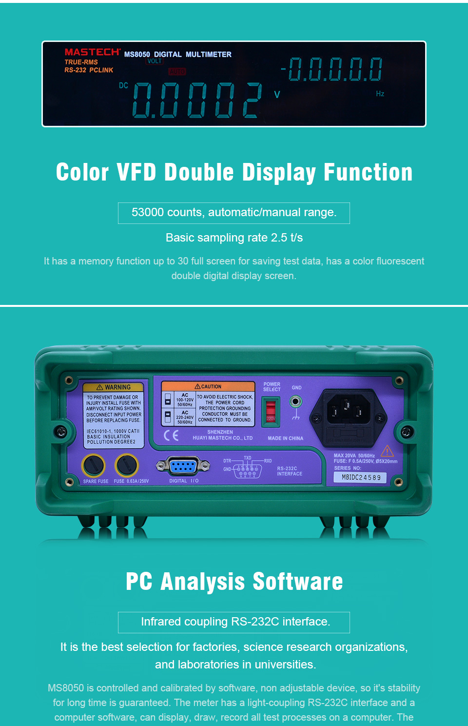 MS8050 5 1/2 Digital Multimeter