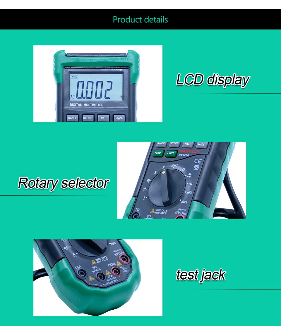 MS8268S Auto Range Digital Multimeter
