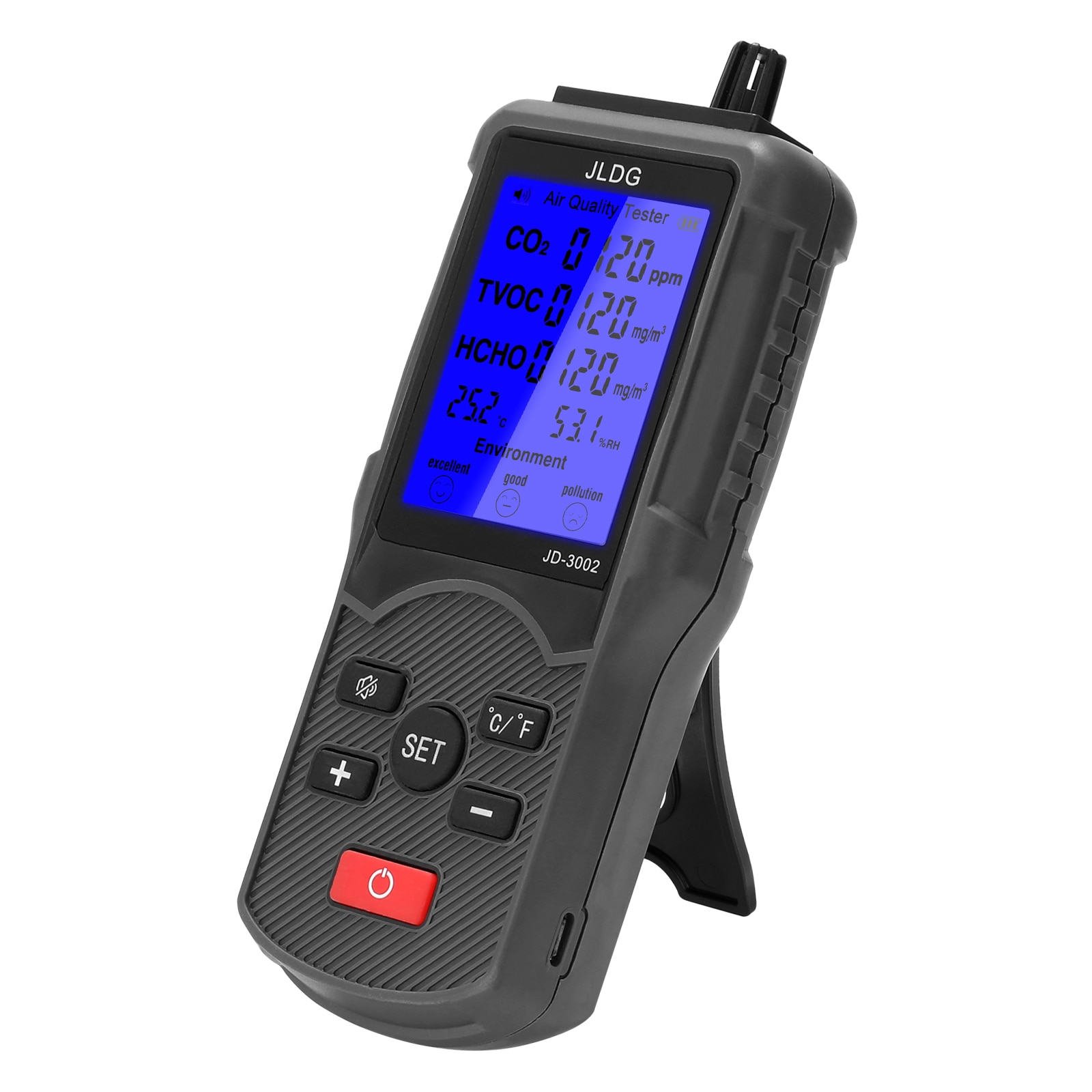 JD-3002 8 in 1 Multifunctional Air Quality Tester