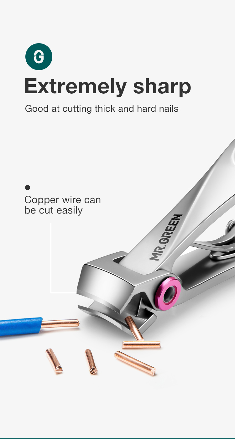 Nail Clippers Stainless Steel Wide Jaw Opening Manicure 