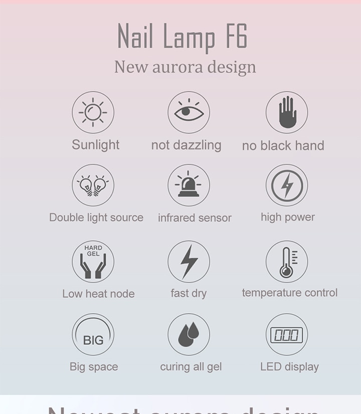 Nail Dryer UV LED Lamp For 