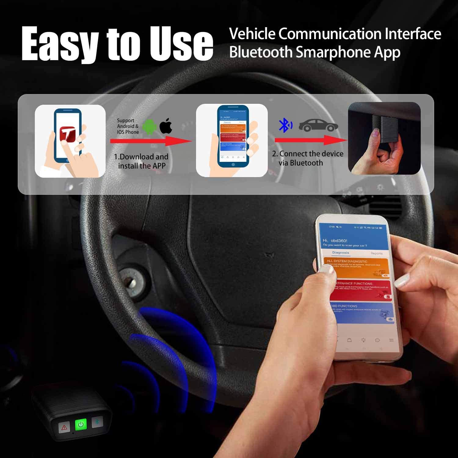 OBD 2 Bluetooth Automtive Code Reader 