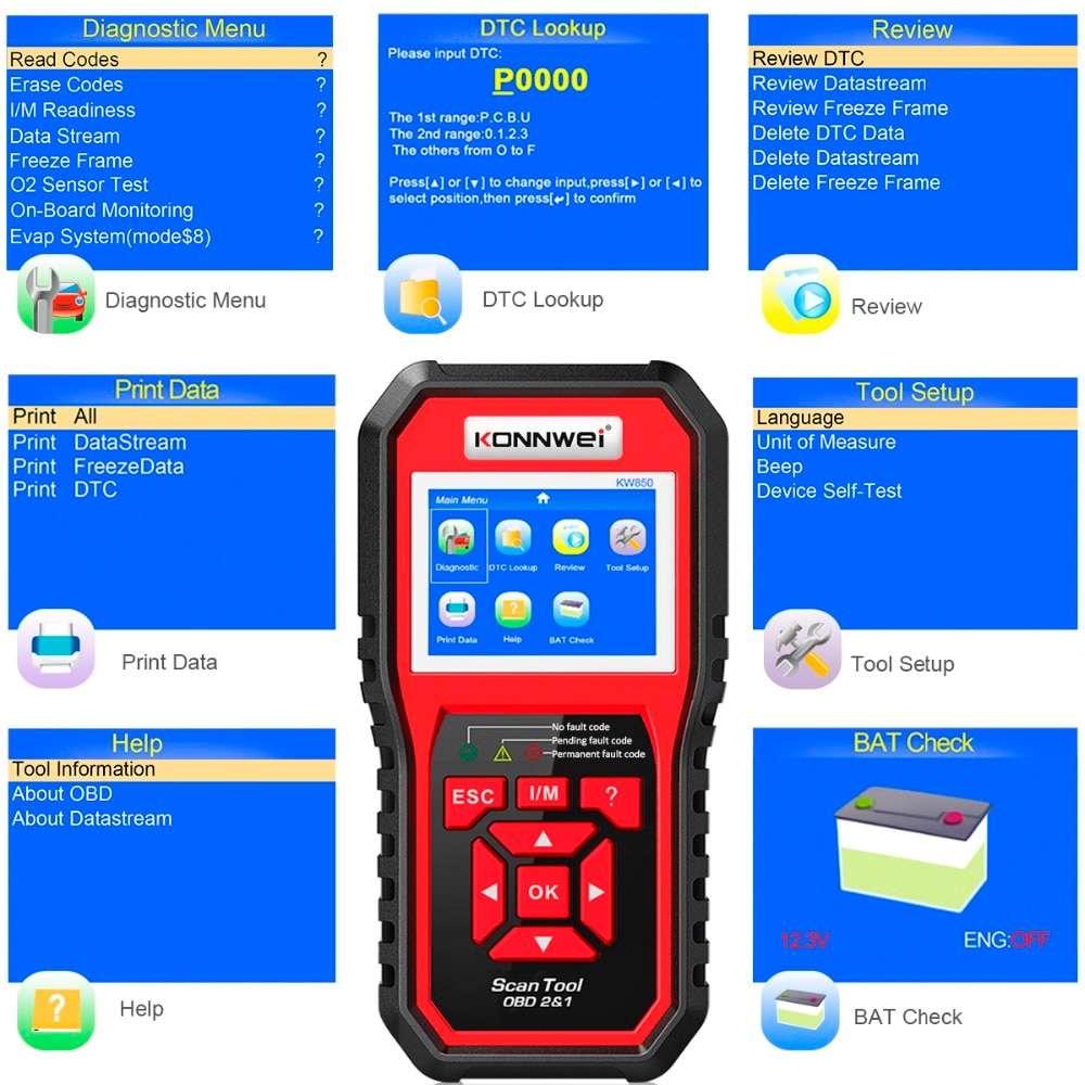 KONNWEI OBD OBD2 Automotive Scanner