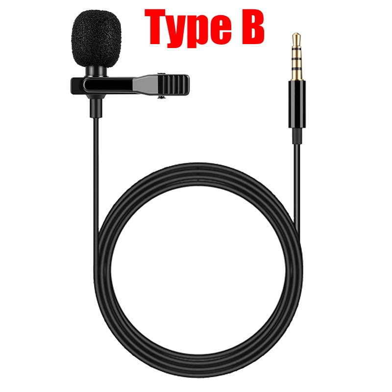 Omnidirectional Metal Microphone 3.5mm Jack Lavalier 