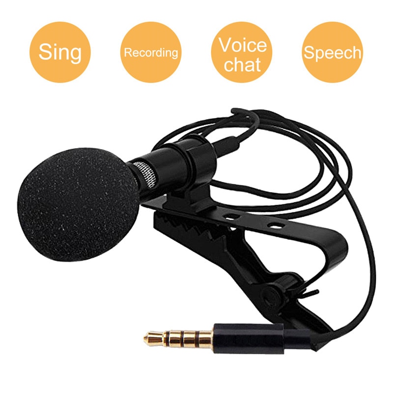 Omnidirectional Metal Microphone 3.5mm Jack Lavalier 