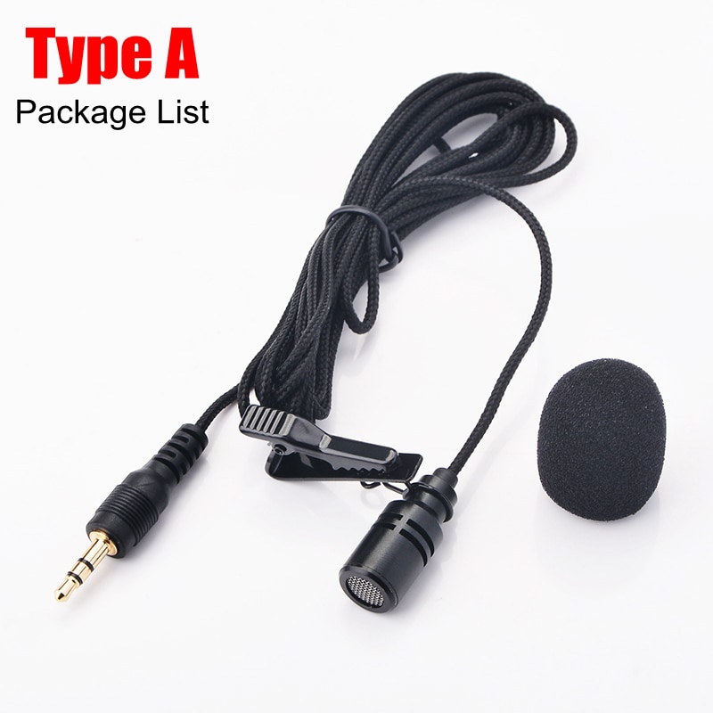 Omnidirectional Metal Microphone 3.5mm Jack Lavalier 