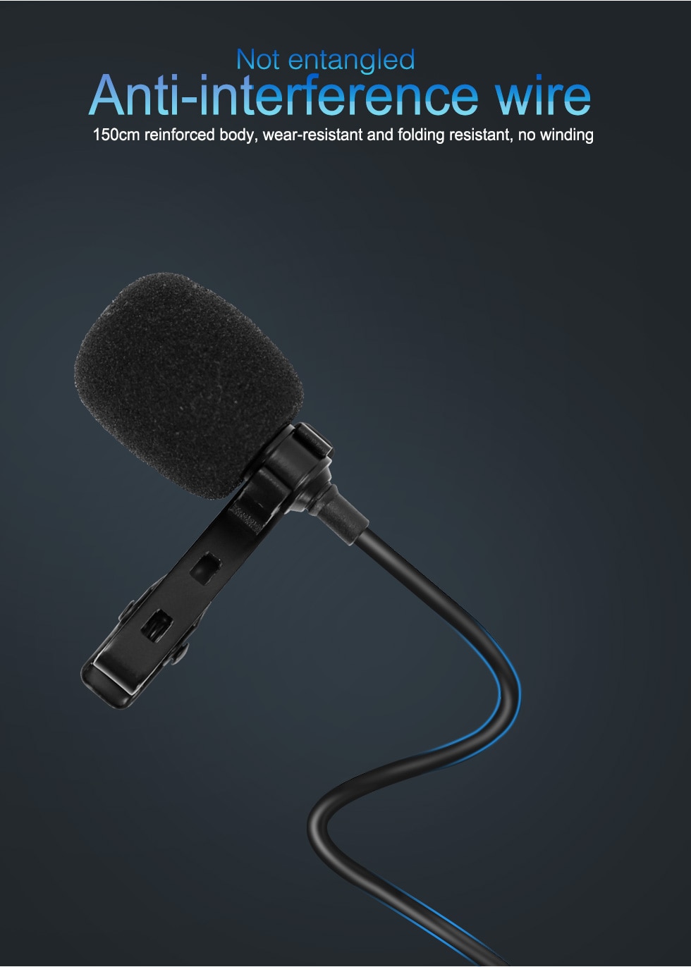 1.5m Omnidirectional Metal Microphone Type C Jack Lavali
