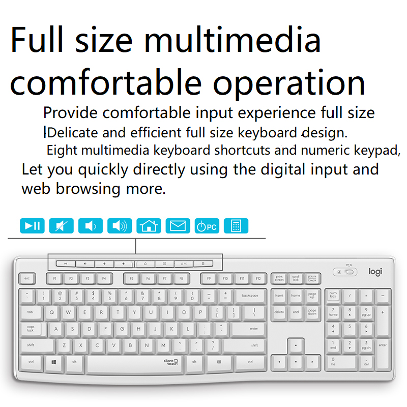 Original Logitech MK295 Wireless Mouse Keyboard Combo Ke