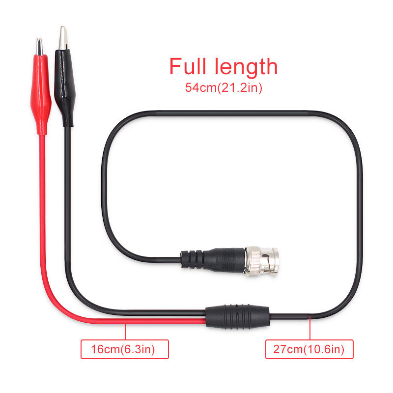 BNC Q9 Male Plug To Dual Alligator Clip Oscilloscope