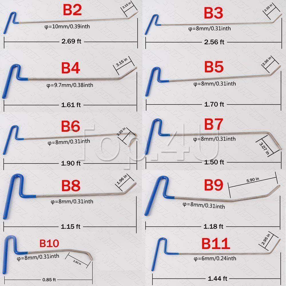 Full Set Paintless Dent Repair Removal Hail Tool