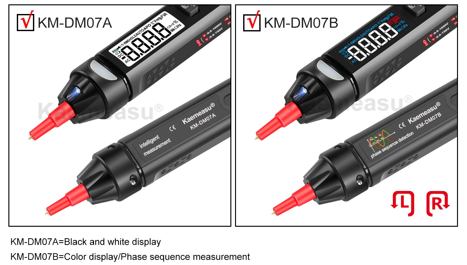 KM-DM07A KM-DM07B Pen Type Smart Mini Digital Multimeter