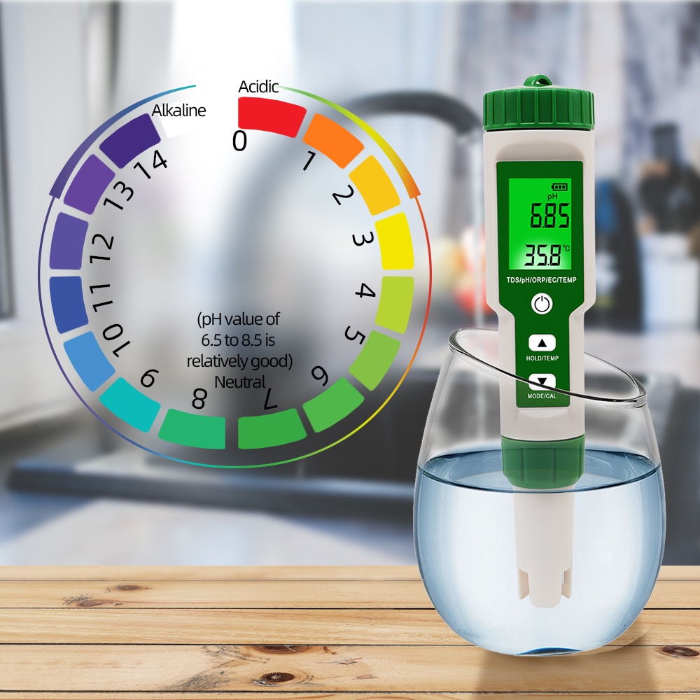 5 in 1 PH/TDS/EC/ORP/Temperature Meter