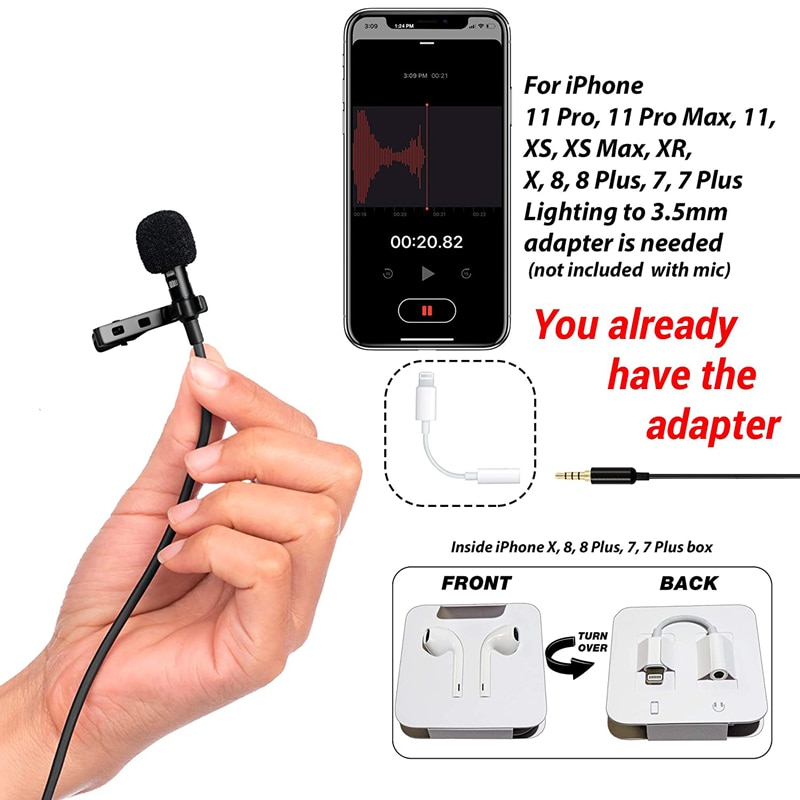 1.5m Mini Portable Lavalier 