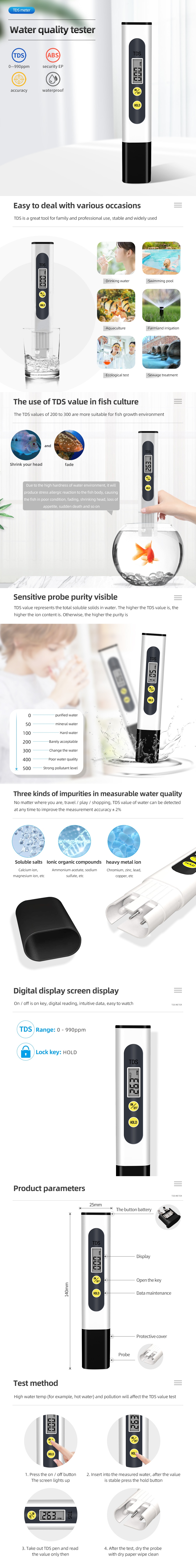 Portable Pen Digital TDS meter