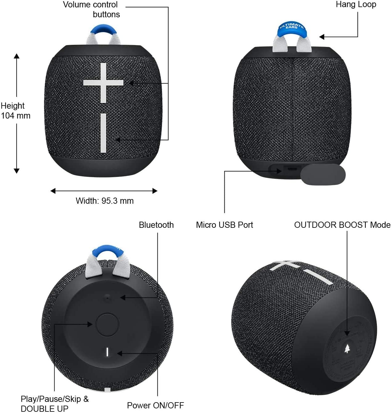 Logitech Ultimate Ears UE Wonderboom IPX7 Portable Speak