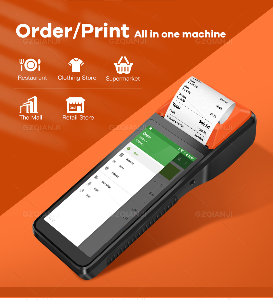 POS PDA Android 7.1 Printer 