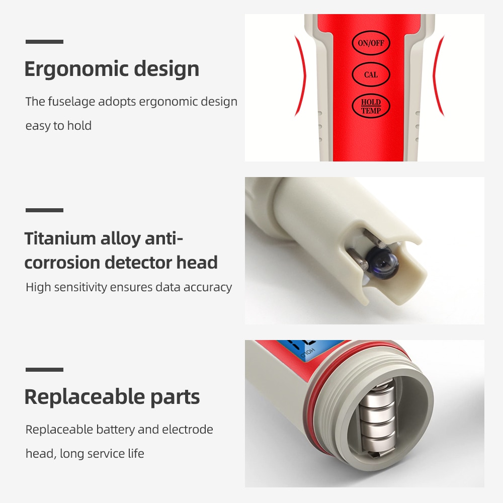 Professional 4 in 1 PH/TDS/EC/Temperature Meter