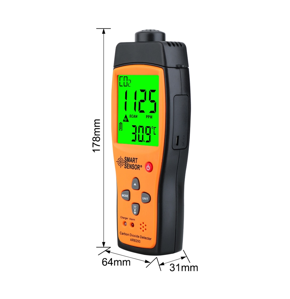 AR8200 Professional Carbon Dioxide Detector CO2 Meter