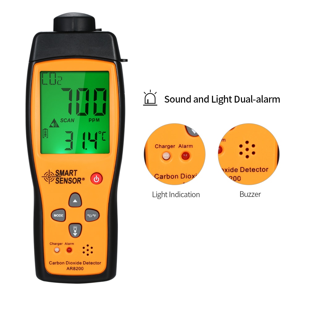 AR8200 Professional Carbon Dioxide Detector CO2 Meter