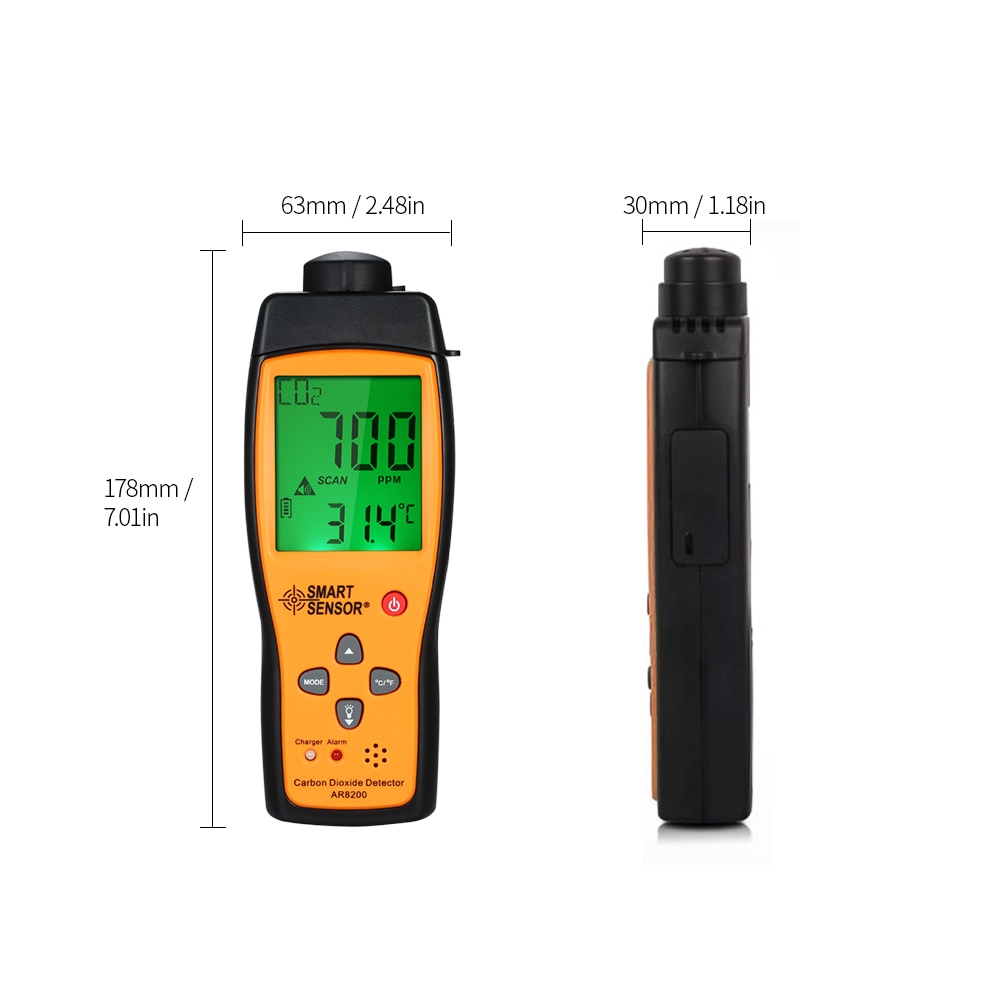 AR8200 Professional Carbon Dioxide Detector CO2 Meter