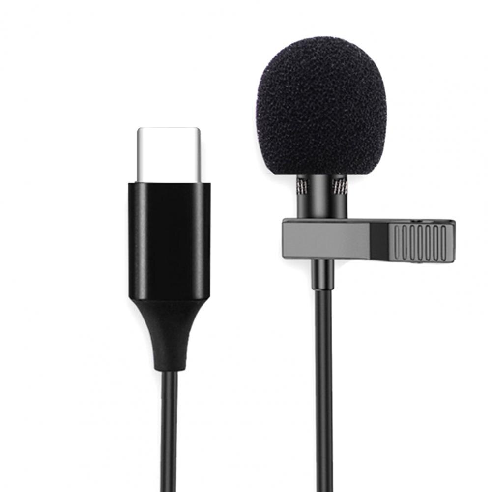 Professional Microphone 3.5mm Dual Head Tie Clip on Mic 