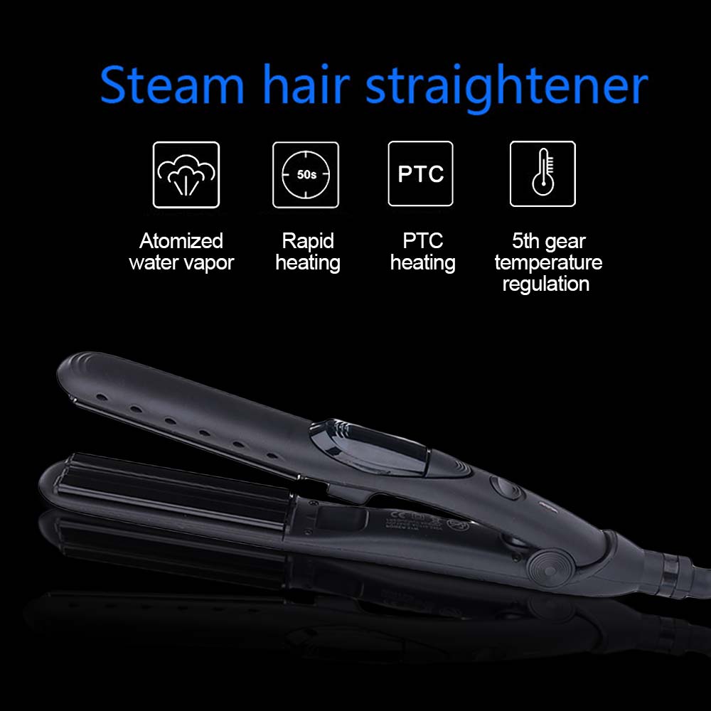 Professional Steam Hair Straightener Ceramic Vapor 