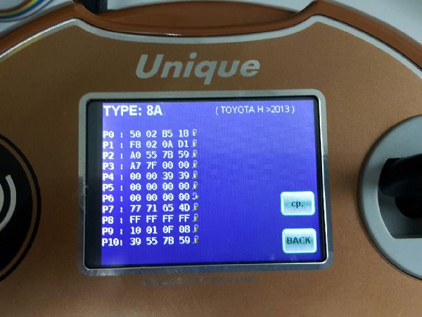Quickly key programmer display