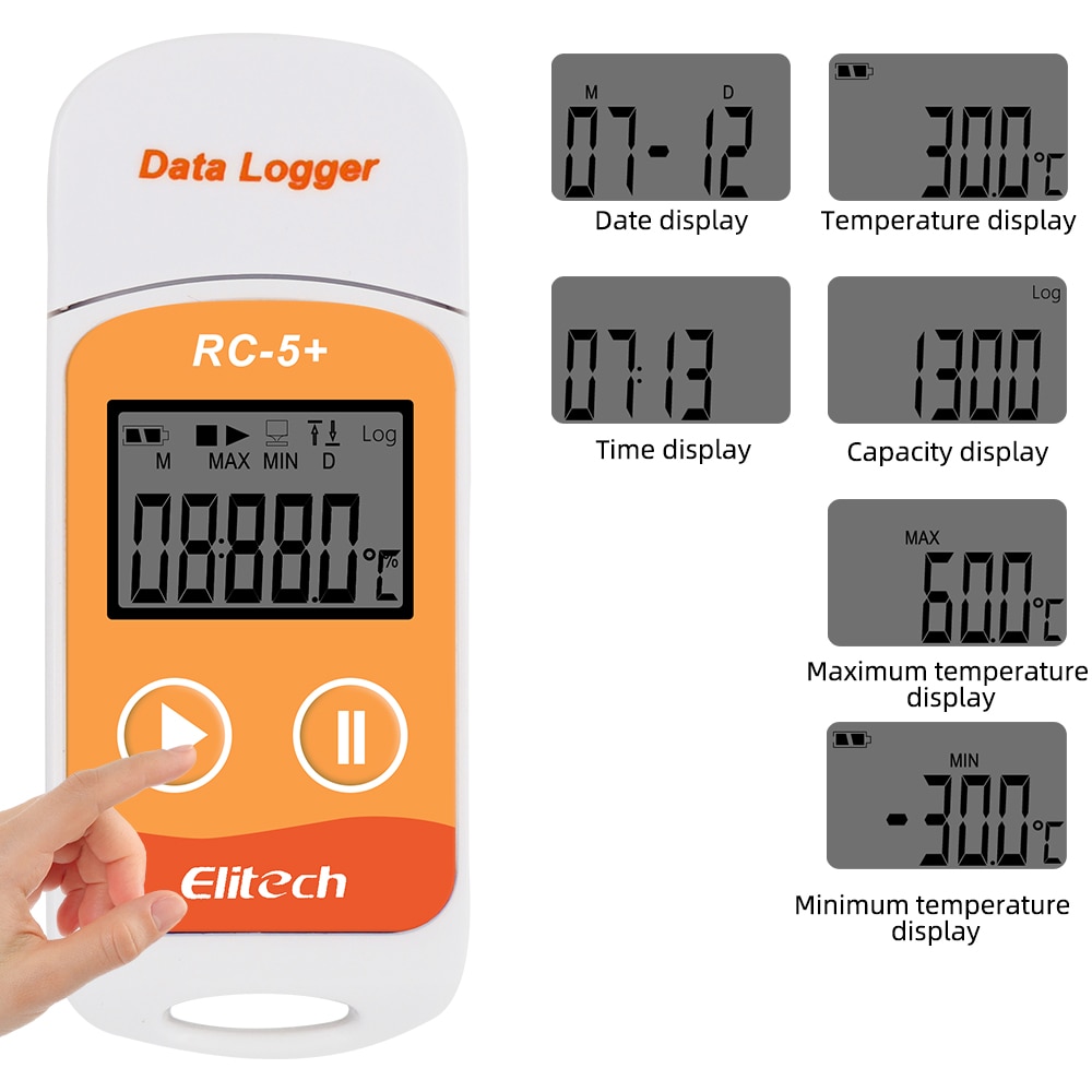 RC-5+ PDF Temperature Data Logger 