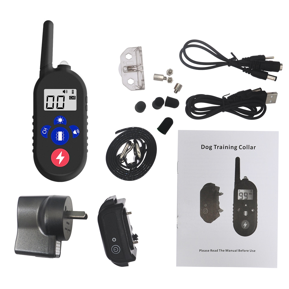 Rechargeable Waterproof Dog Training Collar 800yd Remote