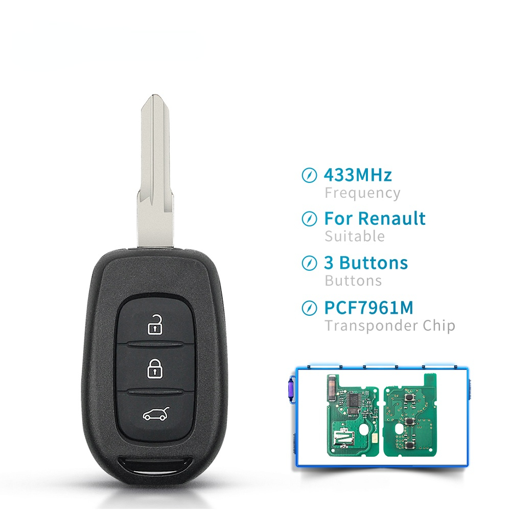 Remote Car Key 433mhz PCF7961M 4A Chip 2/3 Buttons 