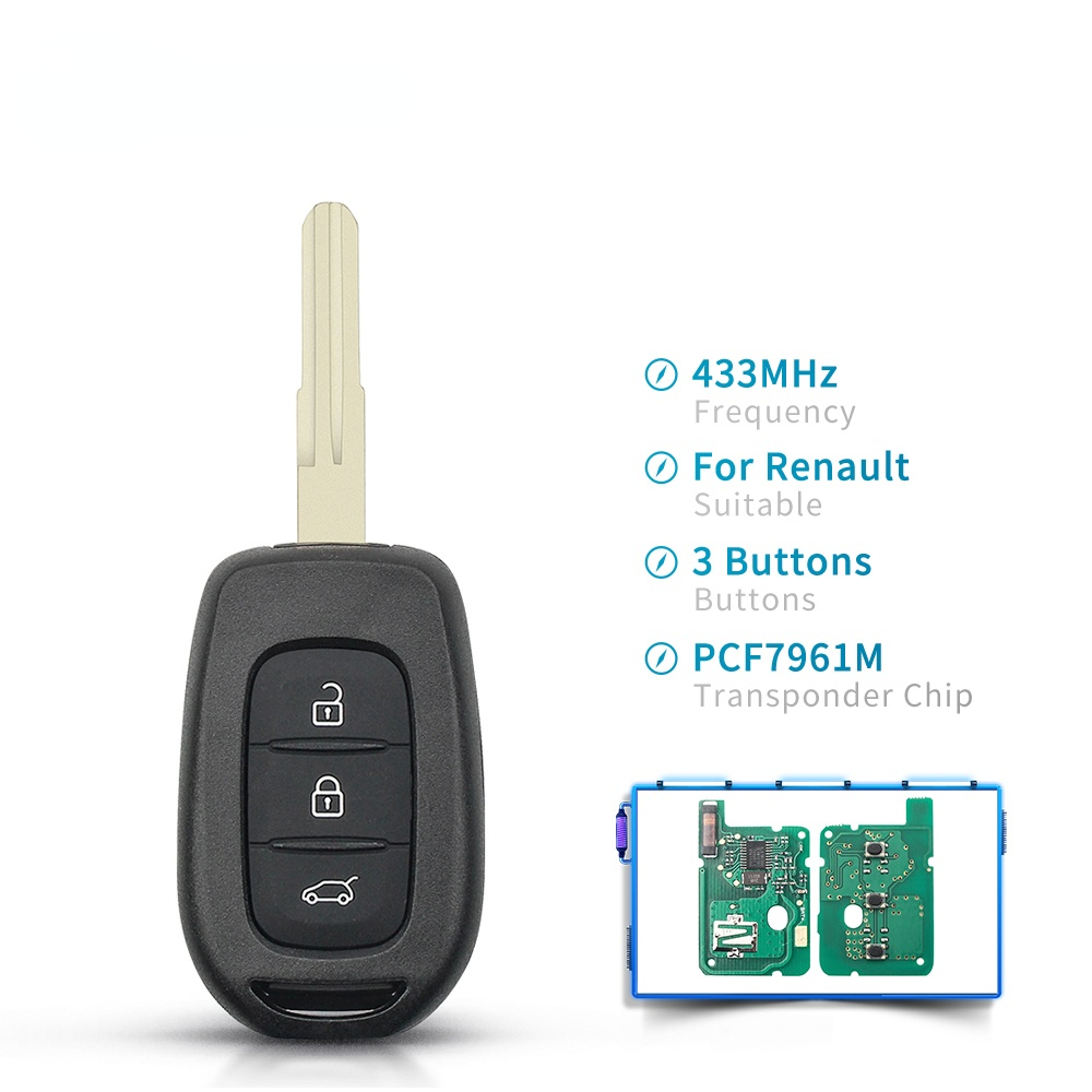 Remote Car Key 433mhz PCF7961M 4A Chip 2/3 Buttons 