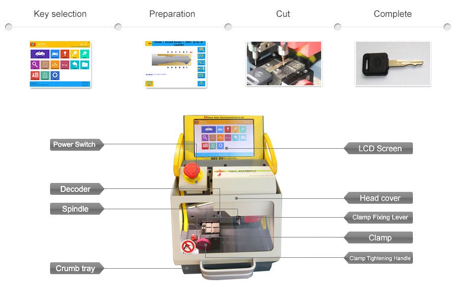 SEC-E9 CNC Key Cutting Machine function