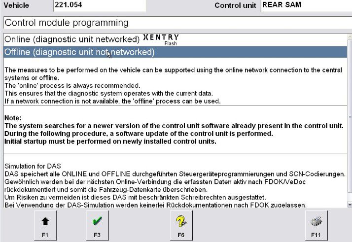 setting up offline mode in das