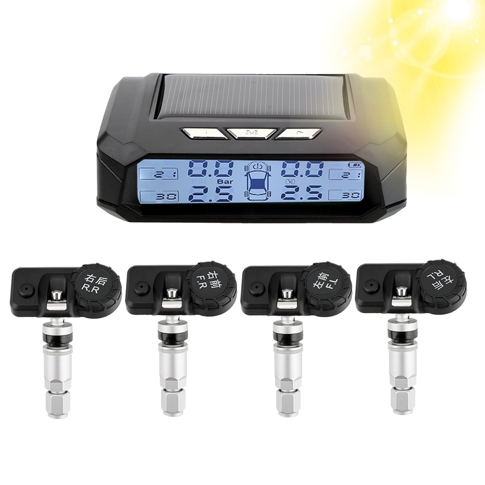 Solar TPMS Tire Pressure Monitoring System Temperature W