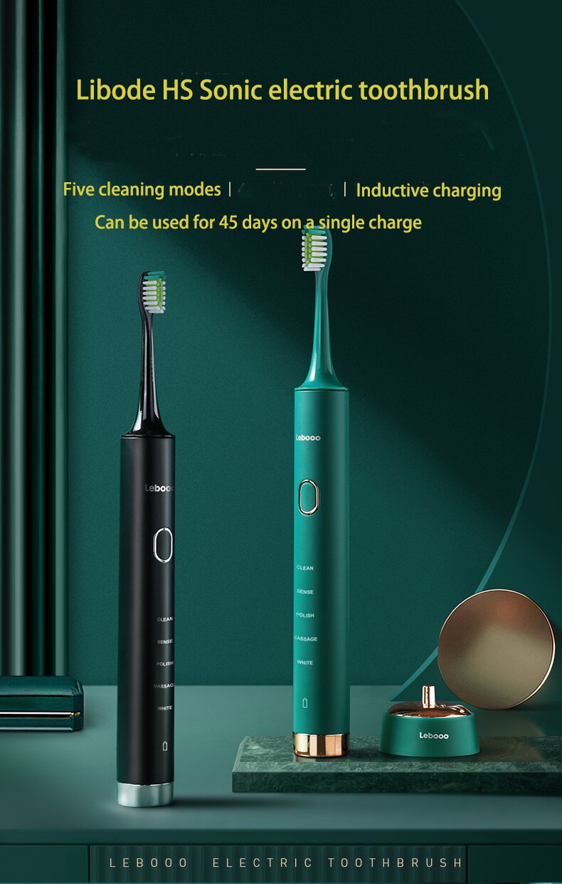 Sonic Electric Toothbrush Cordless USB Rechargeable Toot