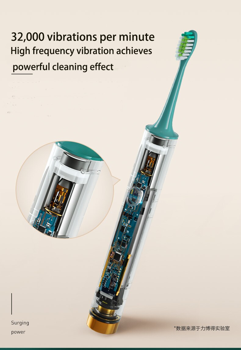 Sonic Electric Toothbrush Cordless USB Rechargeable Toot