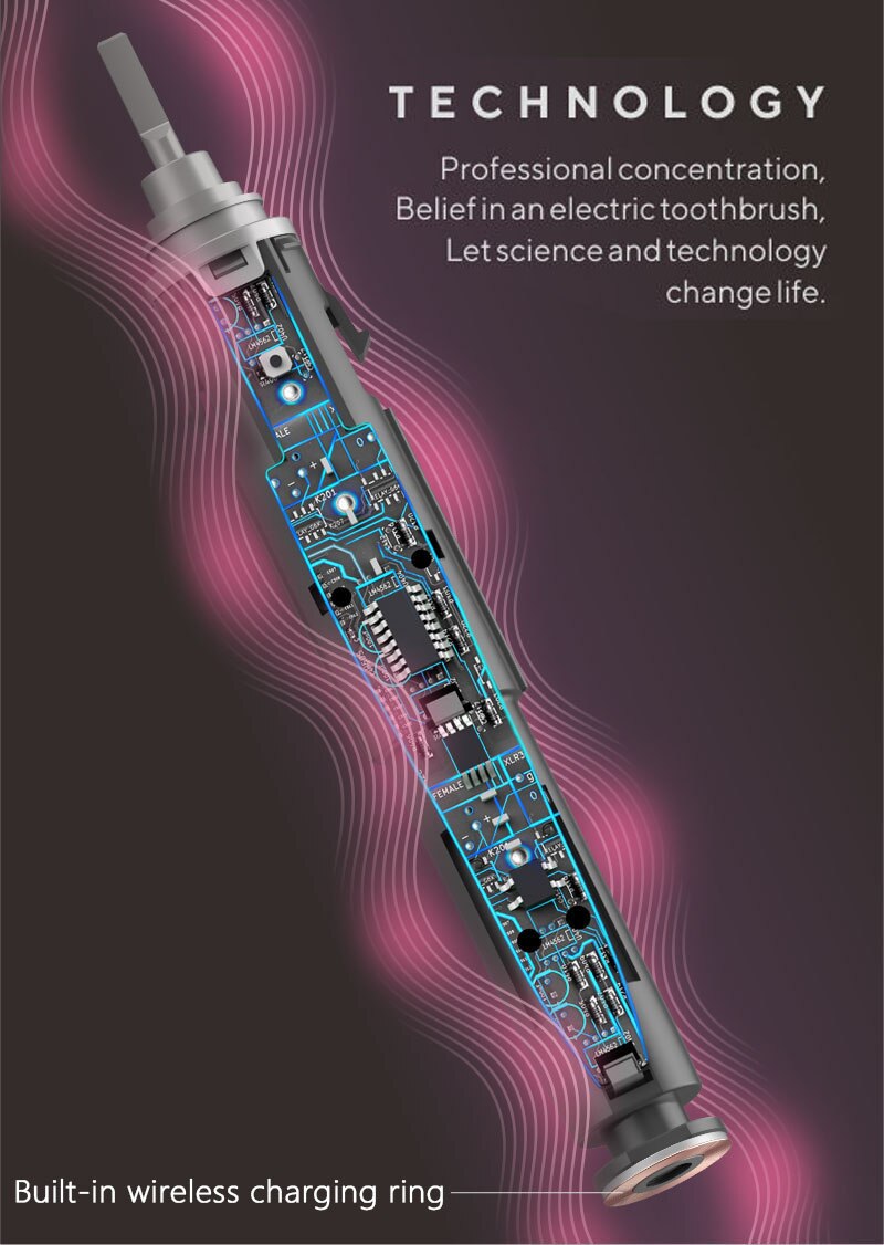 Sonic Electric Toothbrush Mini Portable Travel Tooth Bru