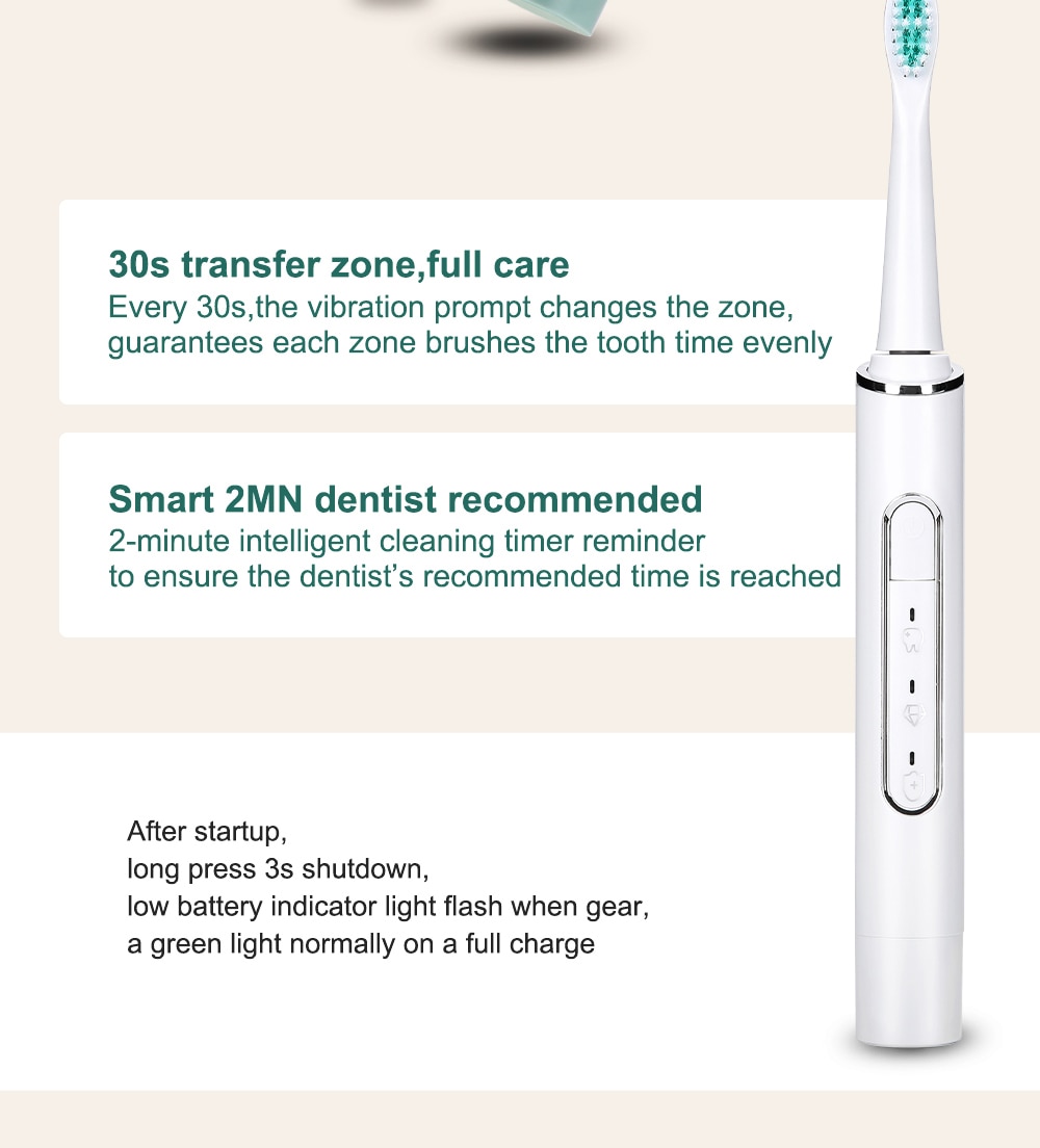 3 Modes Sonic Electric Toothbrush Toothbrush and Cleansi