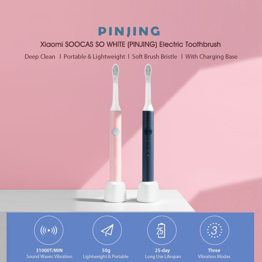 Sonic Toothbrush Electric Tooth Brush Ultrasonic USB Rec