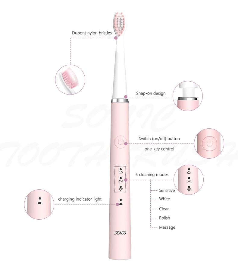 New Sonic Toothbrush Rechargeable Electric Toothbrush Up