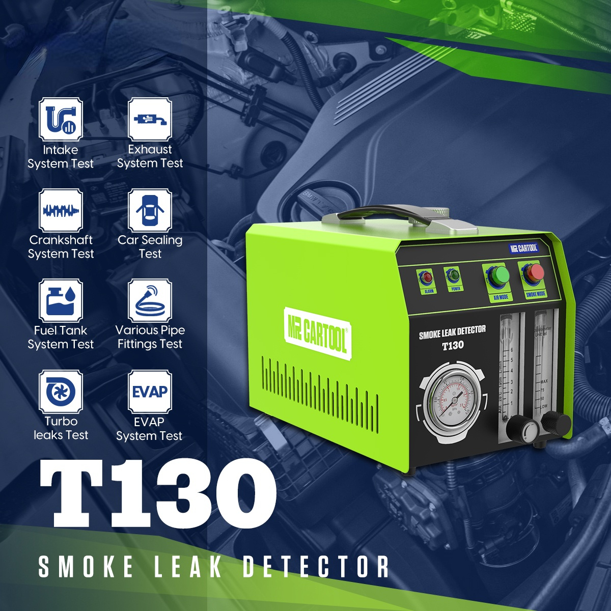MR CARTOOL T130 EVAP Smoke Leak Tester