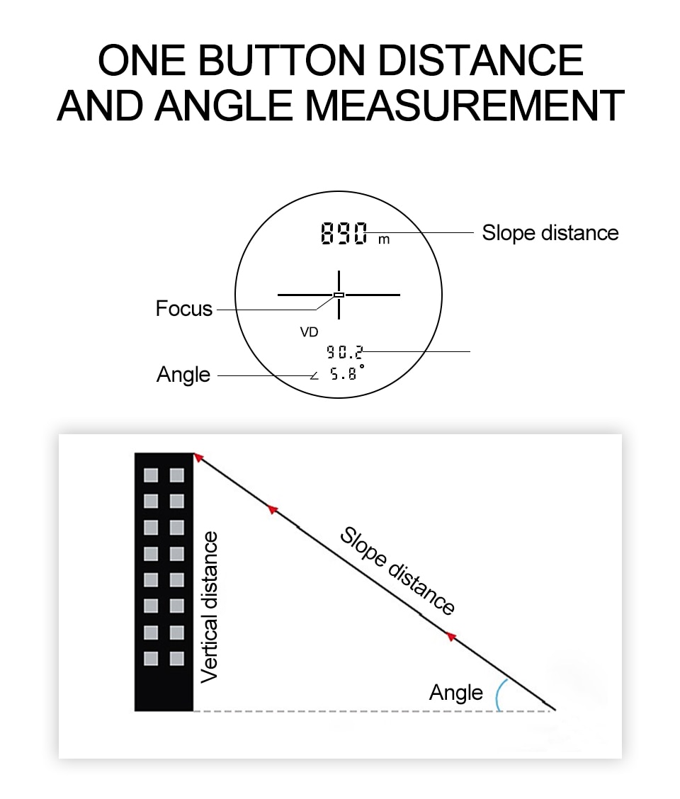 Telescope Laser Rangefinder 6x Laser Distance Meter