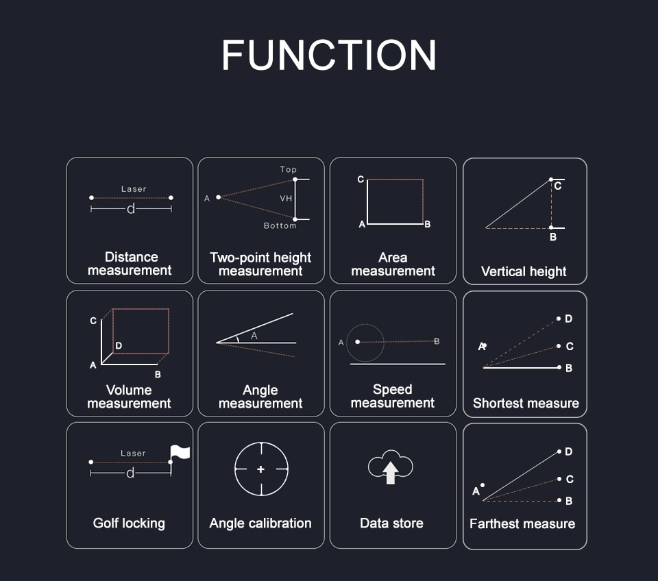 Telescope Laser Rangefinder 6x Laser Distance Meter