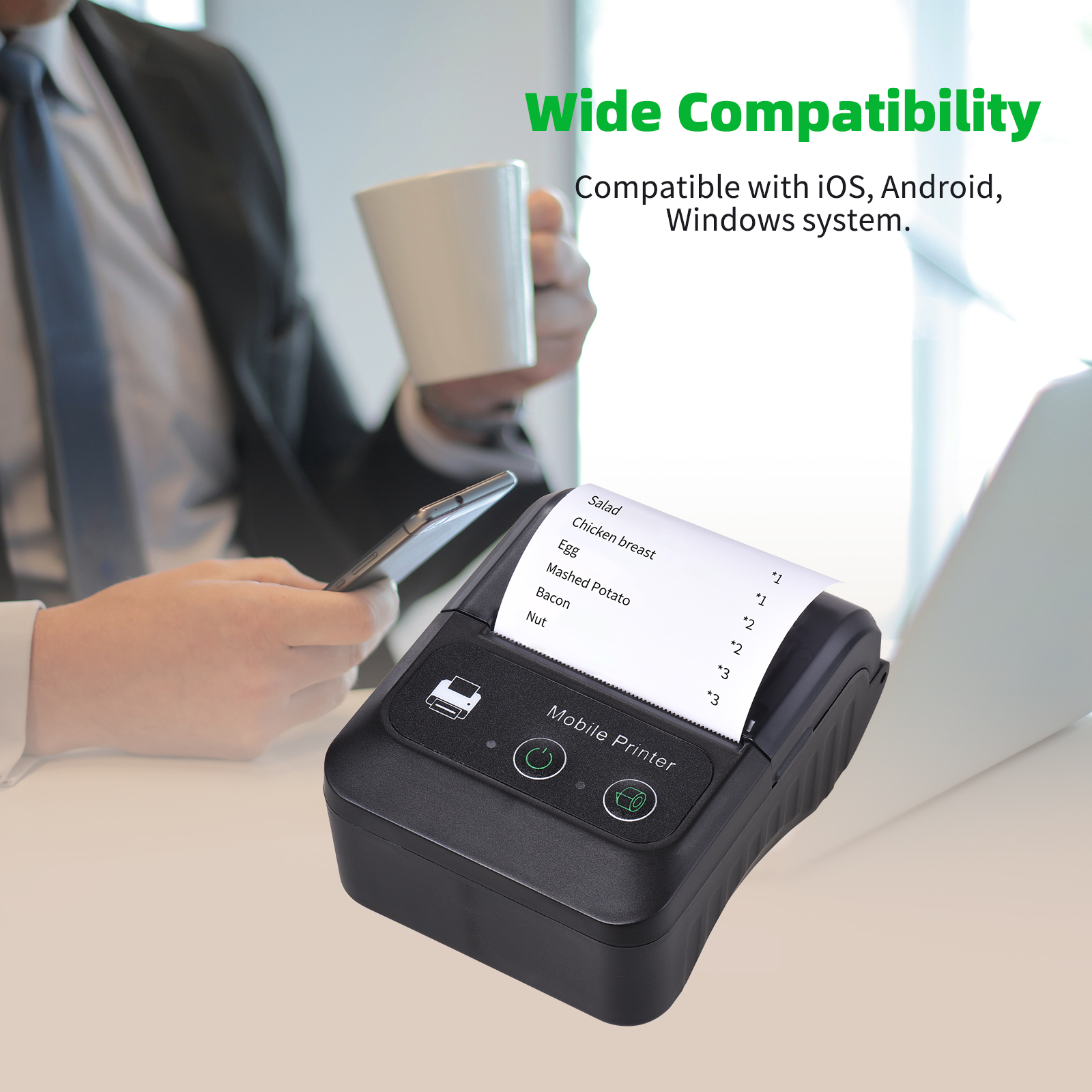 Portable Phone Thermal Receipt Printer 