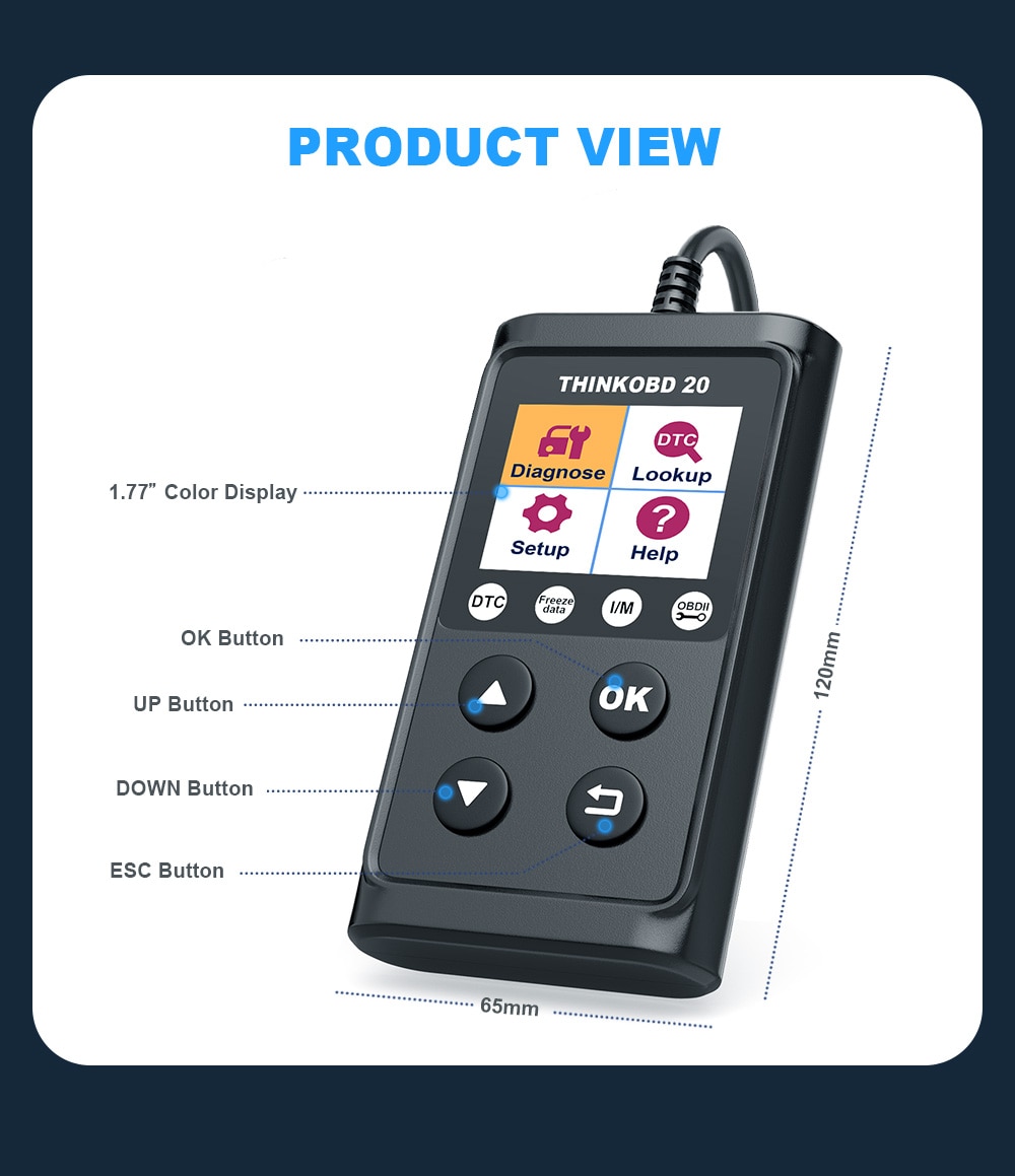 THINKCAR Thinkobd 20 Car Error Reader OBD2 Scanner