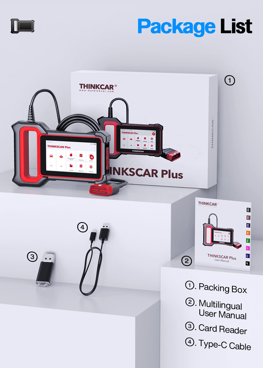 THINKCAR Thinkscan Plus S4 OBD2 Automotive Scanner