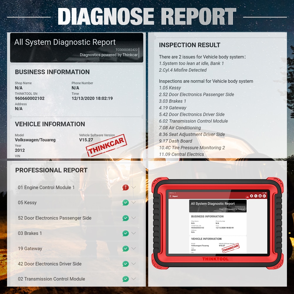 Thinkcar Thinktool Pros+ OBD2 Scanner