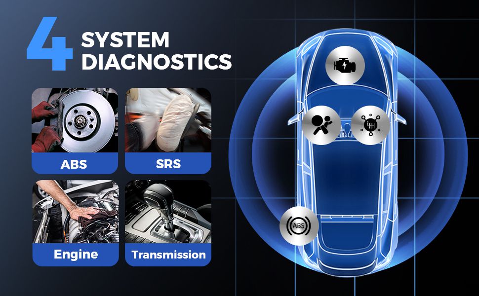 TOPDON Artidiag 600S AD600S with 4 System Diagnostic Tool and 8 Reset Services Free Lifetime Upgrade