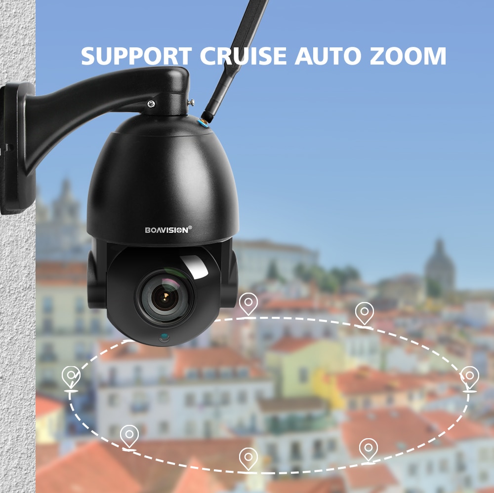 AI AUTO Tracking 5MP PTZ Dome IP Camera